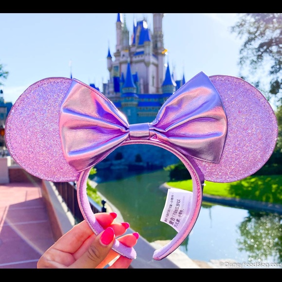 Disney Parks lilac glitter adult ears NWT main image 4